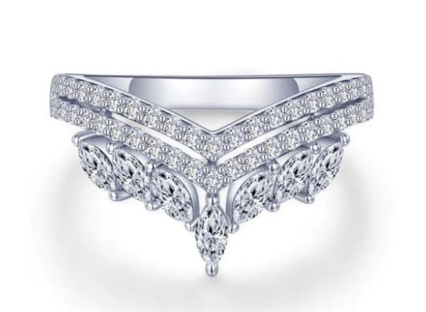 Sterling Silver & Simulated Diamond 'Elegant Crown' Ring  by Lafonn
