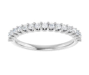 14k White Gold .33 CTW Prong Set Diamond Wedding Band