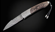 'Black Max' Titanium, Damascus Steel, and Carbon Fiber Pocket Knife by William Henry