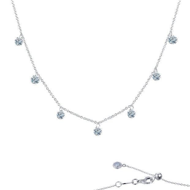 Sterling Silver & Simulated Diamond Frameless Raindrop Necklace by Lafonn