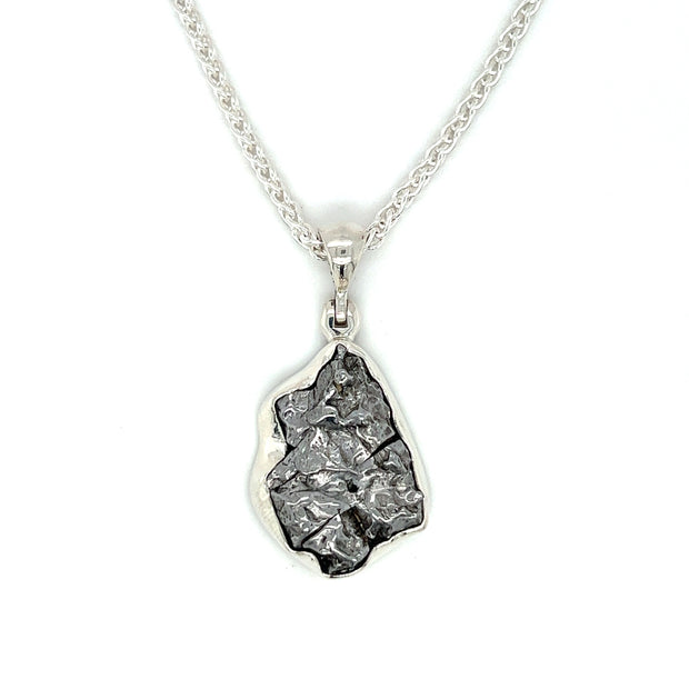 Sterling Silver Meteorite Nugget Pendant