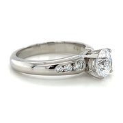 Platinum Die-Struck Channel Set Diamond Engagement Ring