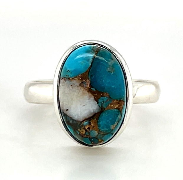 Sterling Silver Oyster Turquoise Ring