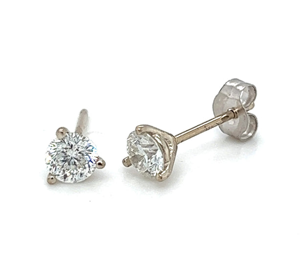 18k White Gold .60 CTW Diamond Stud Earrings by Star 129