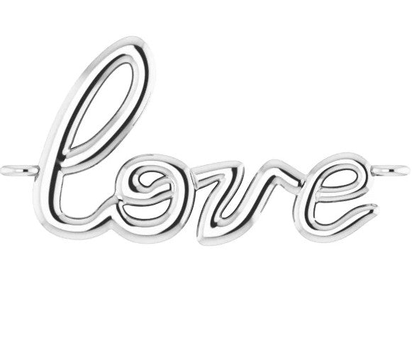 Endless Bracelet Center 'Love' Script Charm - Permanent Jewelry