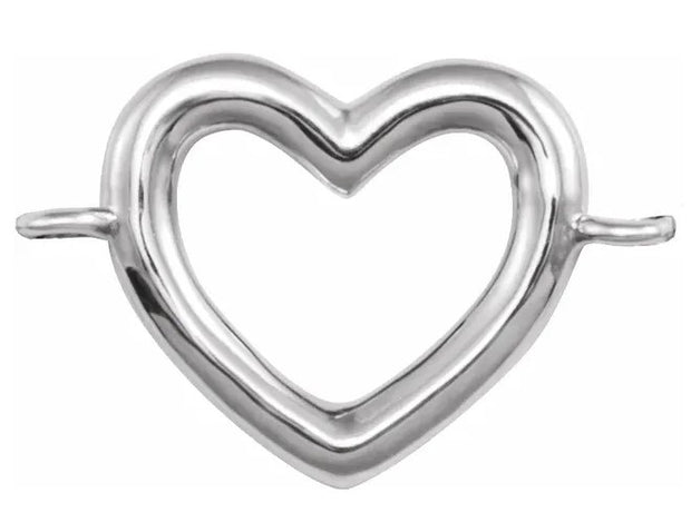 Endless Bracelet Center Open Heart Charm - Permanent Jewelry