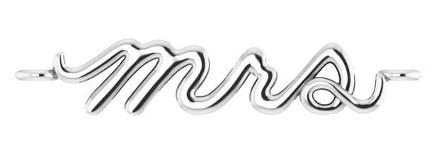 Permanent Jewelry - Center 'Mrs' Script Charm