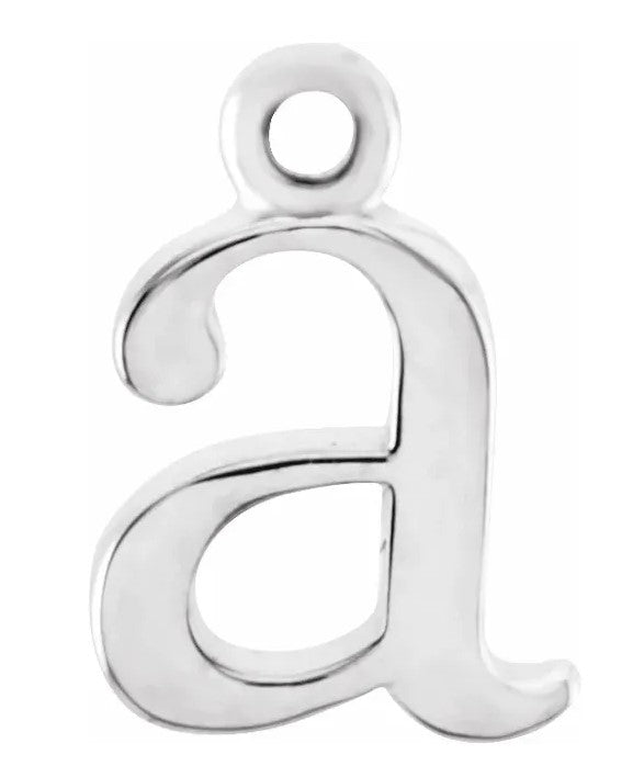 Endless Bracelet Lower Case Initial Dangle Charm - Permanent Jewelry